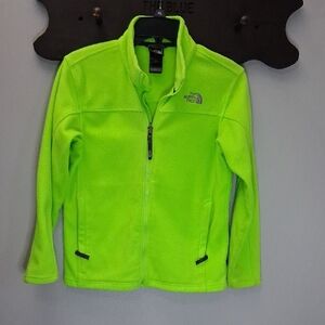The North Face Neon Green Fleece Jacket Size 10/12